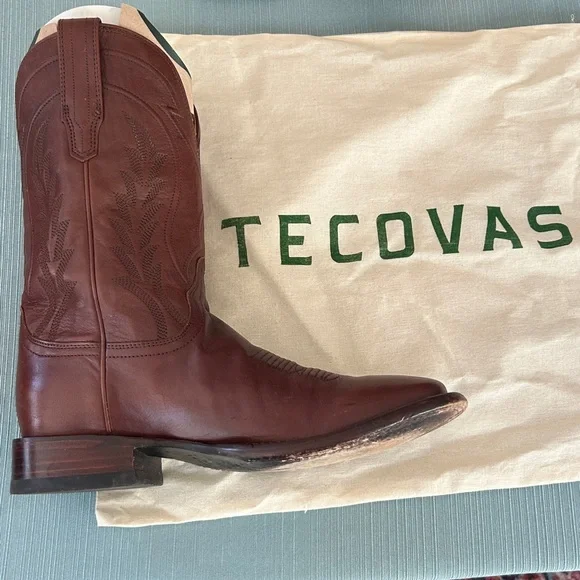 Tecovas The Doc Rich Brown Western Men’s Boots Genuine Leather Mens Size 10.5 D - Picture 2 of 16